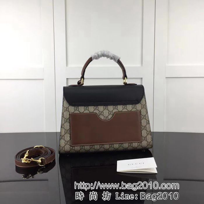 GUCCI古馳原單 新款專櫃品質原單皮質453188 啡克棕 手提單肩斜挎包 HY1023